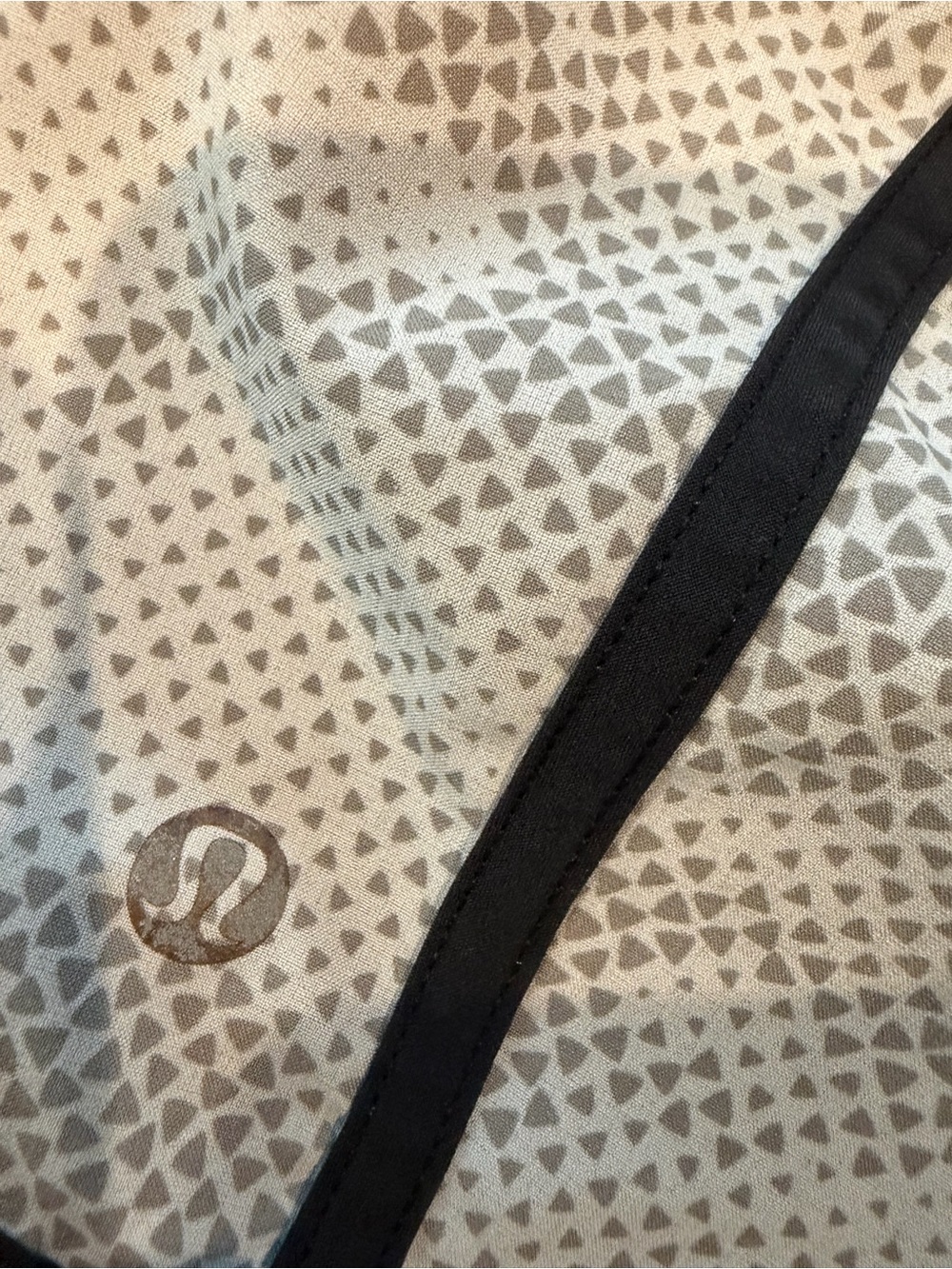 lululemon athletica White Mesh Athletic Shorts with Black Trim - Picture 5 of 5